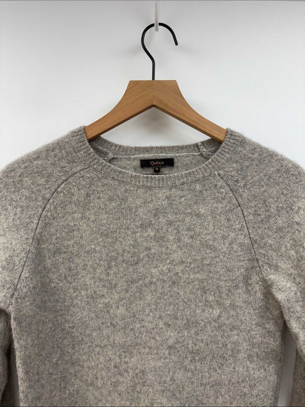 Quince 100% Yak Wool Crewneck Pullover Sweater Minimalist Heather Grey Medium - Picture 4 of 10